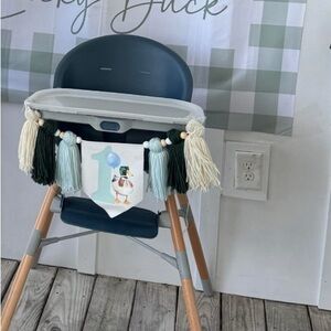 One Lucky Duck birthday banner with Tassel Garland